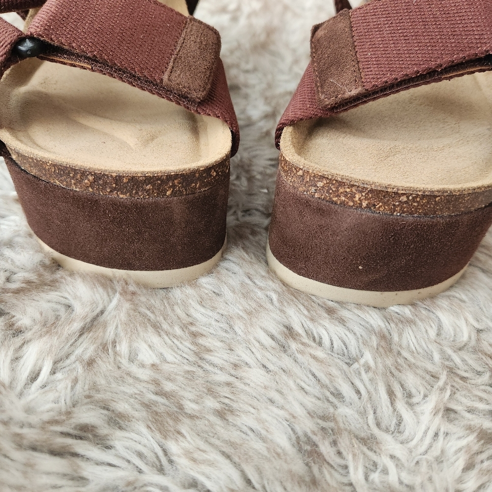 Free People Intentionally Blank Zona Platform Sandals Tobacco Brown Size EU 38 - Picture 6 of 13